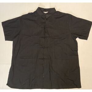 Buddha Stones Frog-Button Chinese Tang Suit Half Sleeve Crane Shirt Linen Men